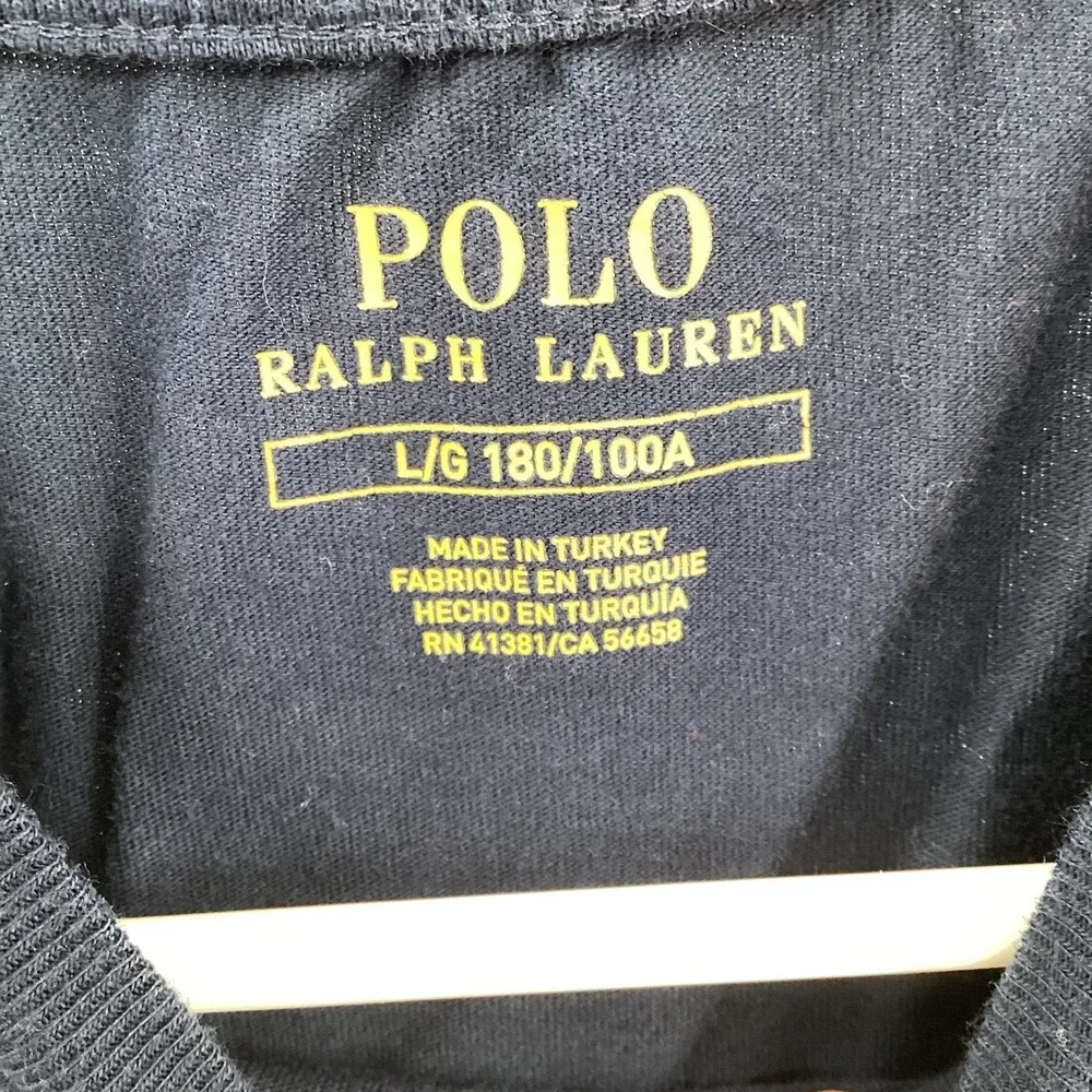 Boys Polo Ralph Lauren Short Sleeve T-shirt - Navy‎ With Red Pony